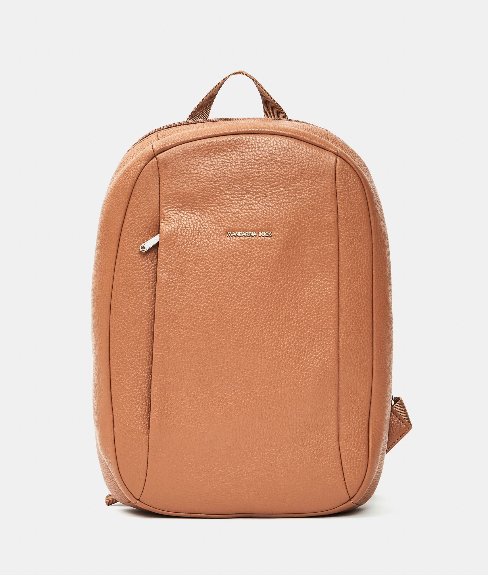 Mellow Leather Backpack Pecan Nut Mandarina Duck