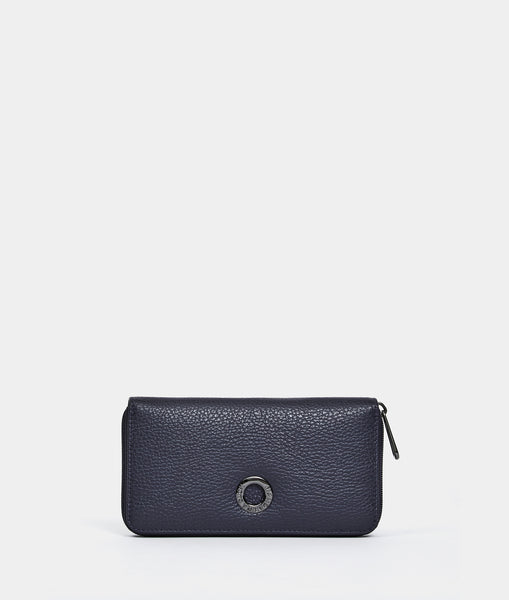 【新品】KAMPAI MAKINONO WALLET “Limited DCF” Mellow Leather Wallet Dress Blue - Mandarina Duck