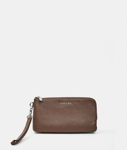 Mellow Leather Pouch Milk Choco Mandarina Duck