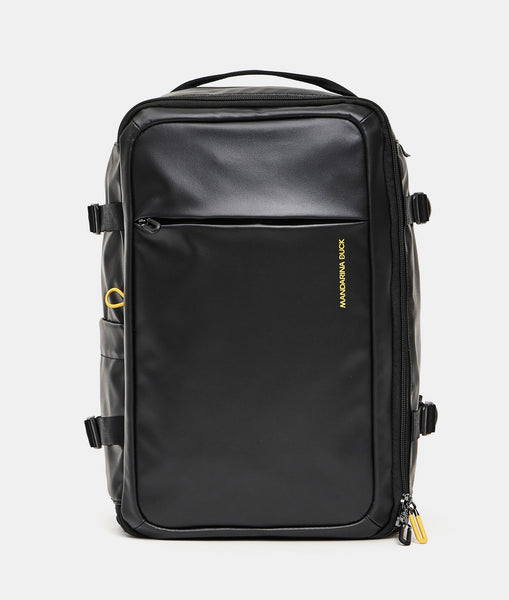 MANDARINA DUCK ブラックリュック Eco Coated Backpack Black - Mandarina Duck