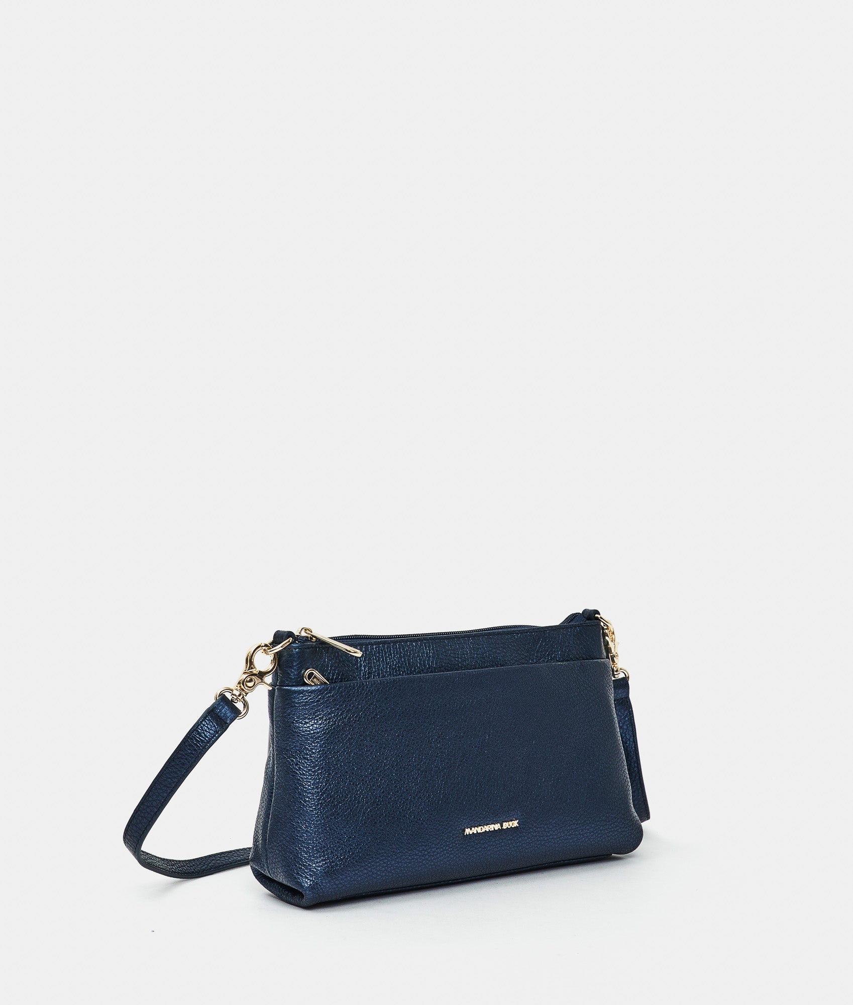 Mellow Metal Triple Pochette Blue Indigo Mandarina Duck