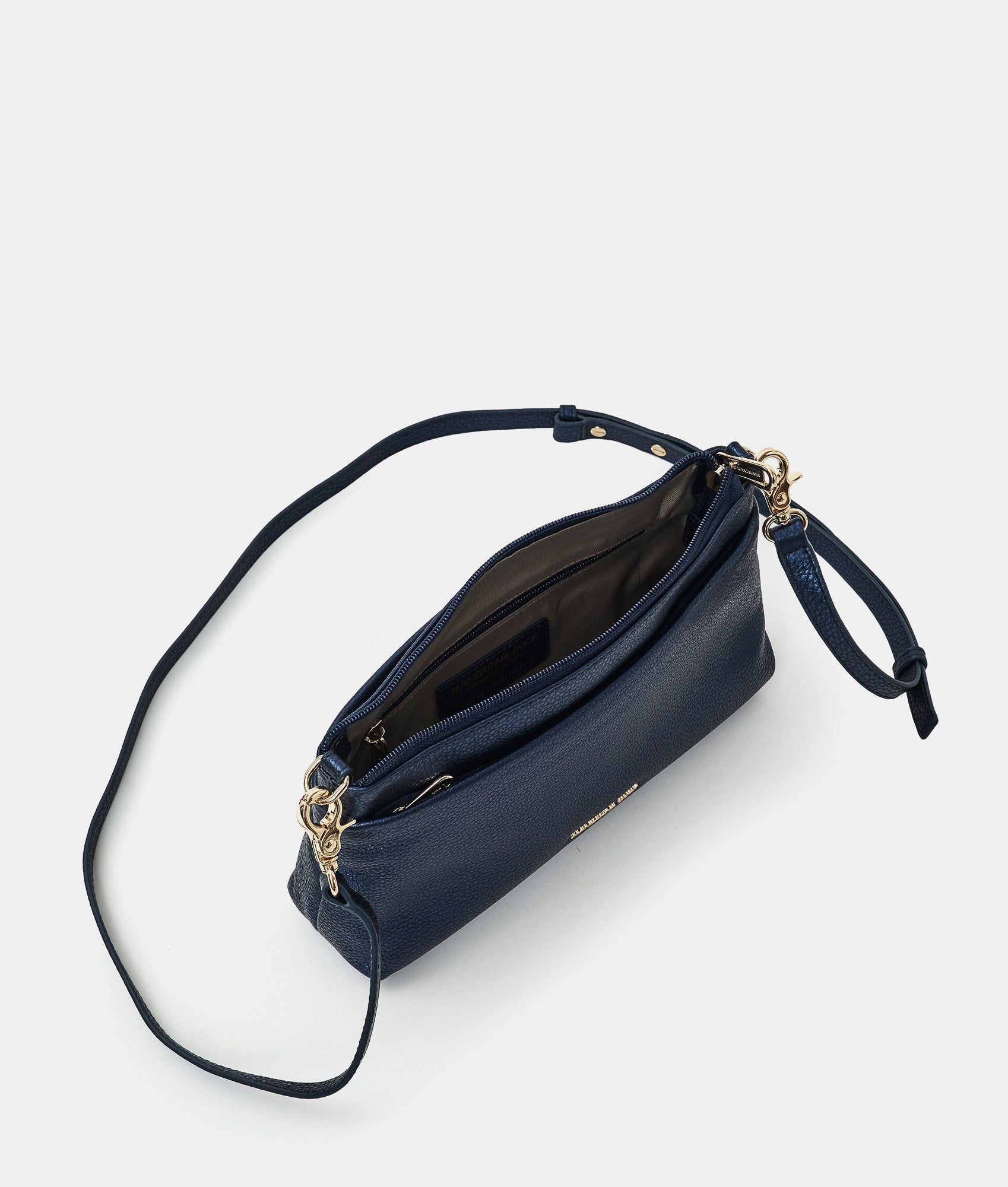 Mellow Metal Triple Pochette Blue Indigo Mandarina Duck