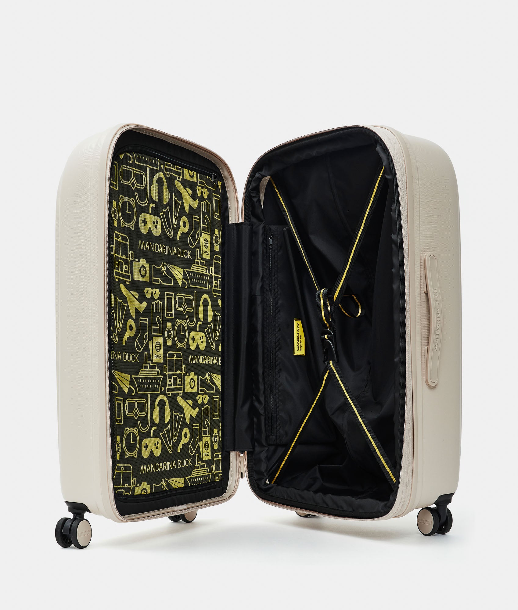 Logoduck + Trolley Medium Exp White Mocha Mandarina Duck