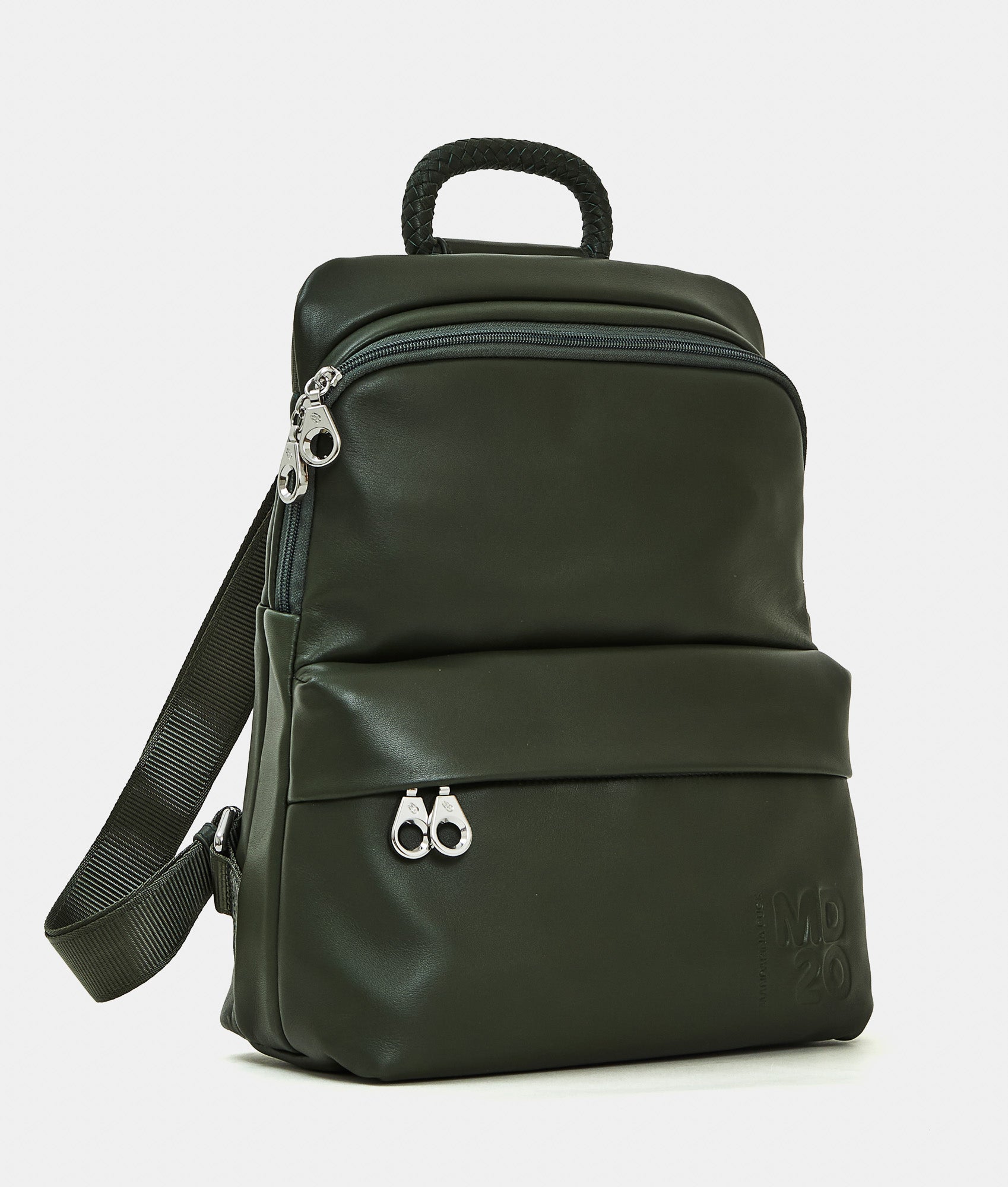Md20 Leather Backpack Deep Green - Mandarina Duck